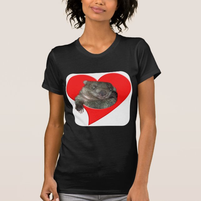 Geschenke des Valentines Tages, Wombat Liebe! T-Shirt (Vorderseite)