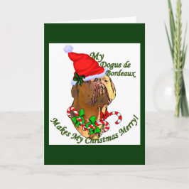 Geschenke Dogue de Bordeaux Christmas Feiertagskarte