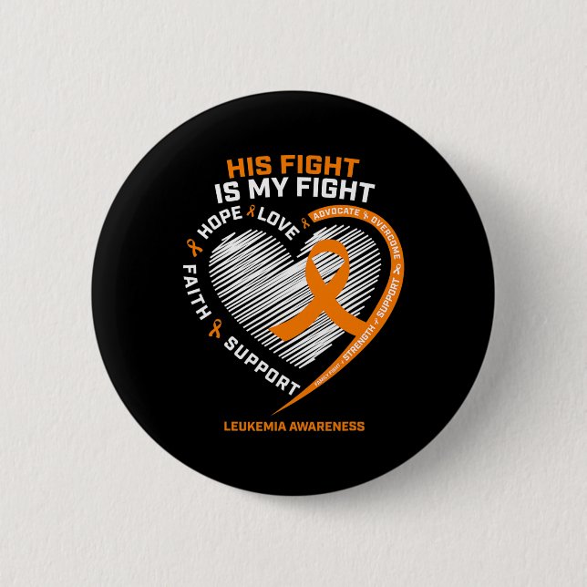 Geschenke Fighter Leukämie Bewusstsein Handschuhe  Button (Vorderseite)