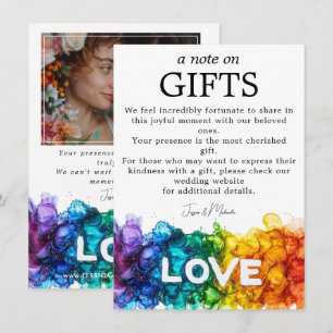 🌈 Geschenke + Foto LGBTQ gestrichen mit Liebe Begleitkarte