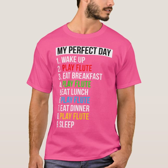 Geschenke Funny Flute Player T-Shirt (Vorderseite)