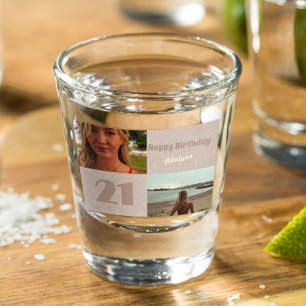 Geschenke für 21 Jahre alte Weibchen Beige für Fot Schnapsglas