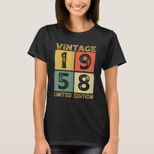 Geschenke für 65-Jährige Vintage 1958 limitierte A T-Shirt