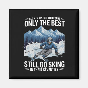 Geschenke für 70. Geburtstag Skifahrer Mann 70 Jah Magnet