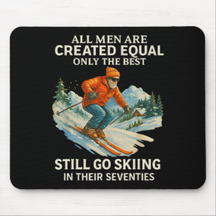 Geschenke für 70. Geburtstag Skifahrer Mann 70 Jah Mousepad