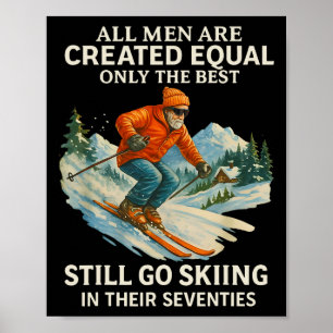 Geschenke für 70. Geburtstag Skifahrer Mann 70 Jah Poster