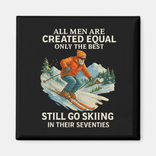 Geschenke für 70-jährigen Skifahrer zum 70. Geburt Magnet