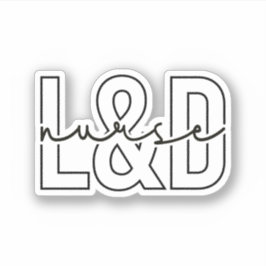 Geschenke für Arbeit und Krankenversorgung, L und Aufkleber