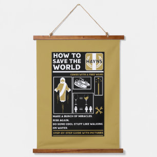 Geschenke für Atheisten Wandteppich Mit Holzrahmen