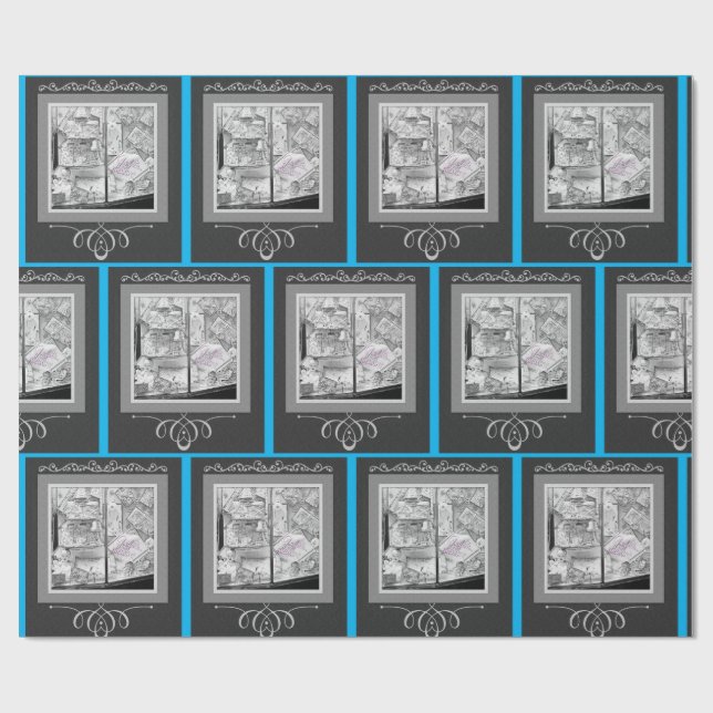 Geschenke für Baby Store Window Black Blue PInk au Geschenkpapier (Flach)