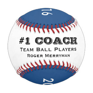 Geschenke für Baseballtrainer - #1 Coach in Blue Baseball