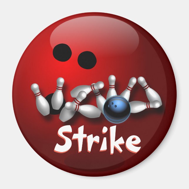 Geschenke für benutzerdefinierte Bowling-Magnete Magnet (Vorne)