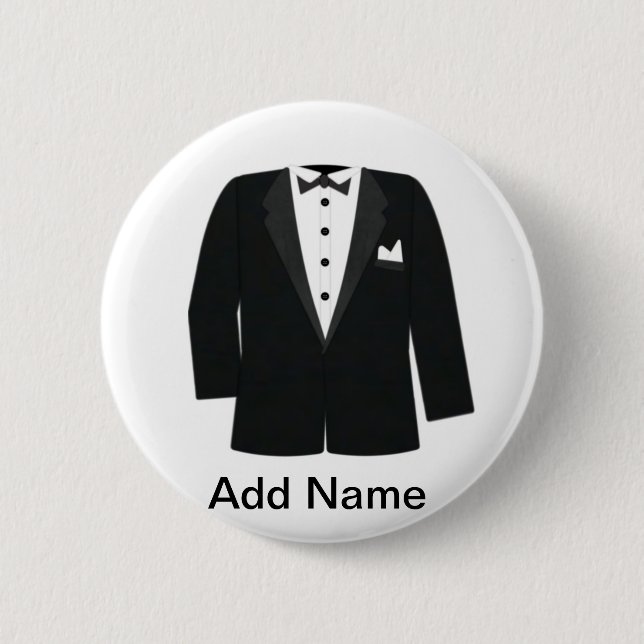 GESCHENKE FÜR BRÄUTIGAM ODER SCHWARZE BUTTON (Vorderseite)