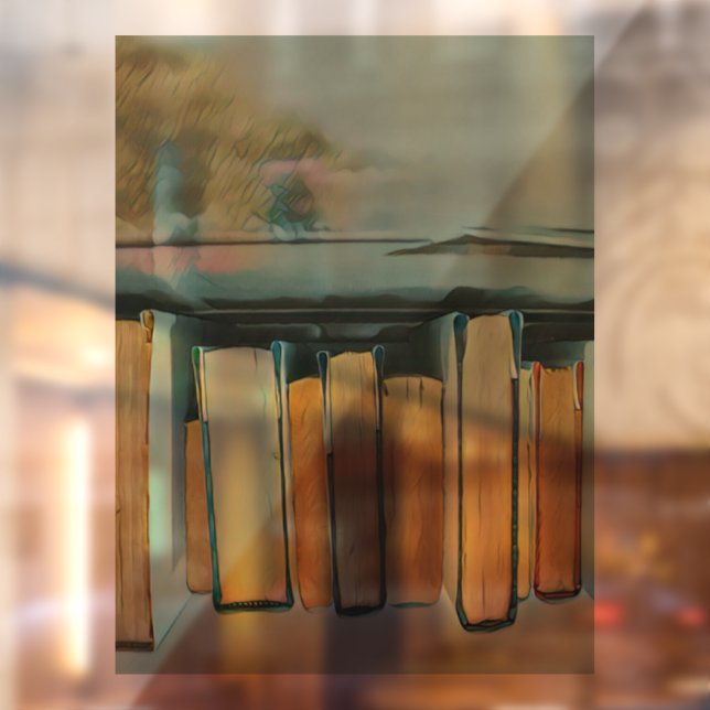 Geschenke für Buchliebhaber Fensteraufkleber (Blatt 2)