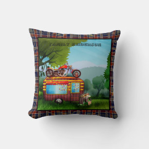 Geschenke für Campers - Tartan-Trailer Kissen