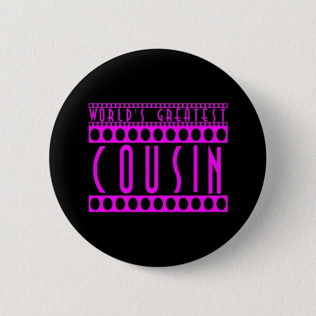 Geschenke für Cousins: Der bestste Cousin der Welt Button (Vorderseite)