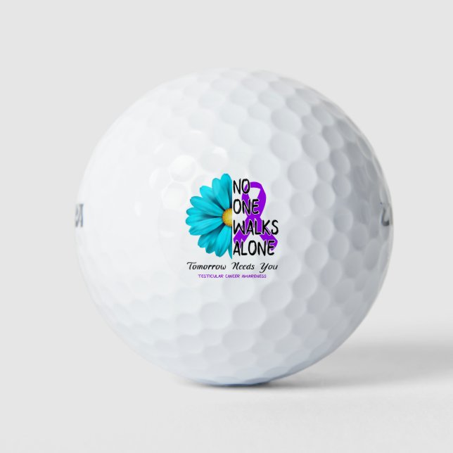 Geschenke für das zarte Krebsbewusstsein Monat Ban Golfball (Vorderseite)