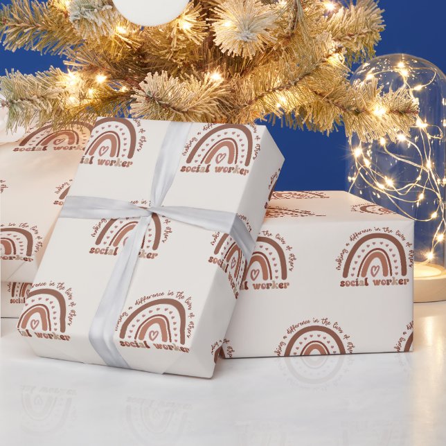 Geschenke für den Abschluss der Sozialarbeiter Geschenkpapier (Feiertage)