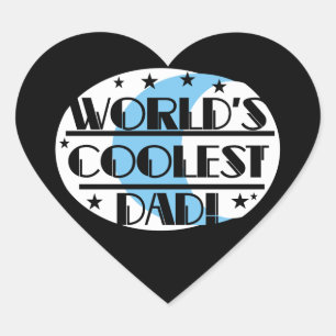Geschenke für den coolsten Papa der Welt Herz-Aufkleber