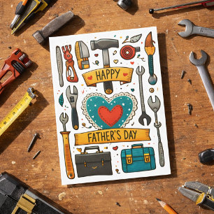 Geschenke für den Vater zum Vatertag AI-Kunst Karte