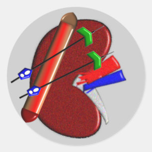 Geschenke für Dialyse und Nierendesign Runder Aufkleber