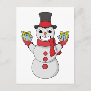 Geschenke für dich von Snowman Feiertagspostkarte