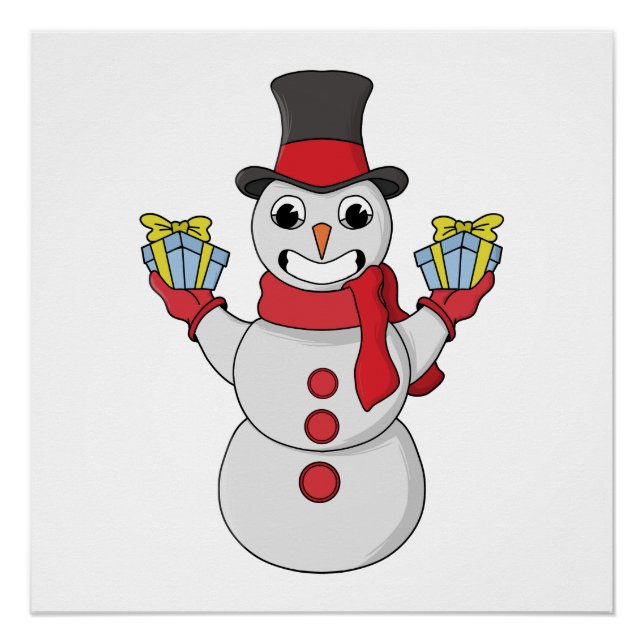 Geschenke für dich von Snowman Poster (Vorderseite)
