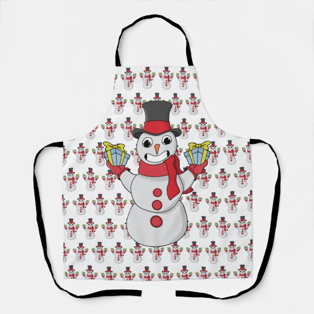 Geschenke für dich von Snowman Schürze (Vorderseite)