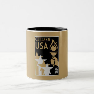 Geschenke für die amerikanische Staatsbürgerschaft Zweifarbige Tasse