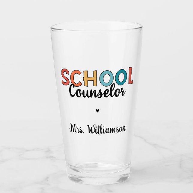 Geschenke für die Bewertung von Schulberatern Glas (Vorderseite)