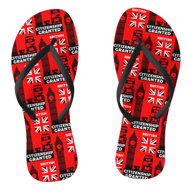Geschenke für die britische Staatsbürgerschaft Flip Flops (Fußbett)
