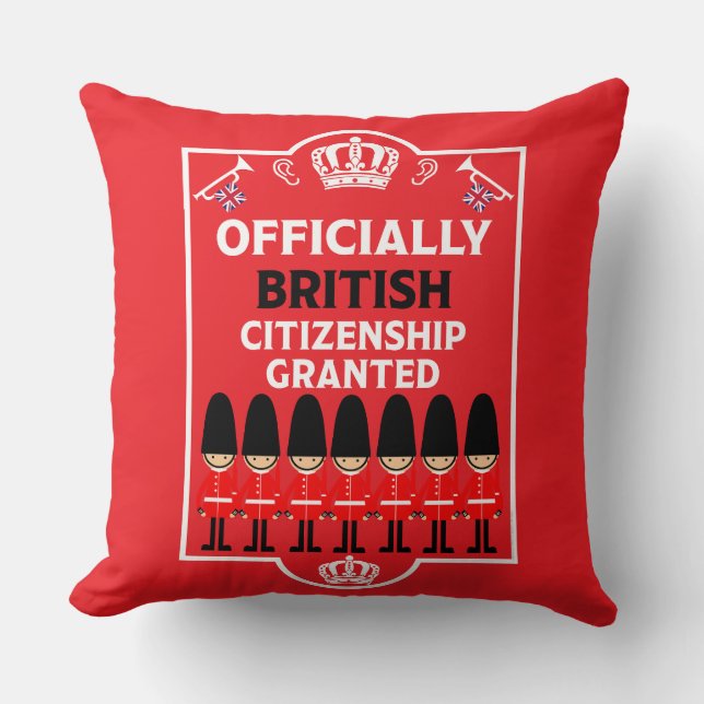 Geschenke für die britische Staatsbürgerschaft Kissen (Vorderseite)