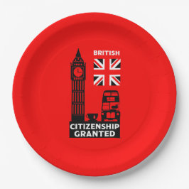 Geschenke für die britische Staatsbürgerschaft Pappteller