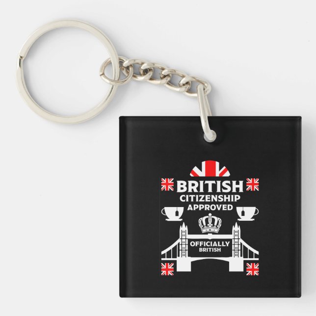 Geschenke für die britische Staatsbürgerschaft Schlüsselanhänger (Vorderseite)