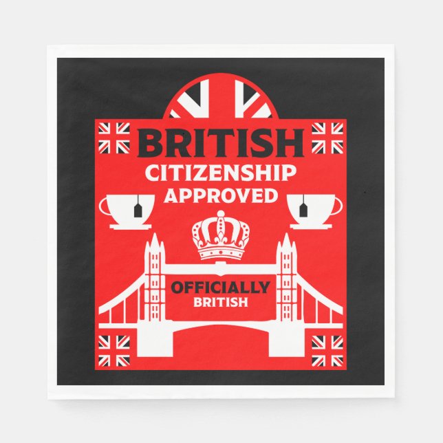 Geschenke für die britische Staatsbürgerschaft Serviette (Vorderseite)