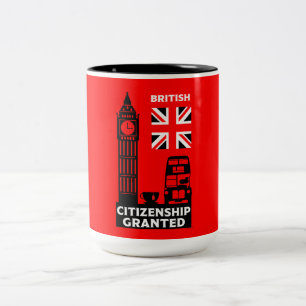 Geschenke für die britische Staatsbürgerschaft Zweifarbige Tasse