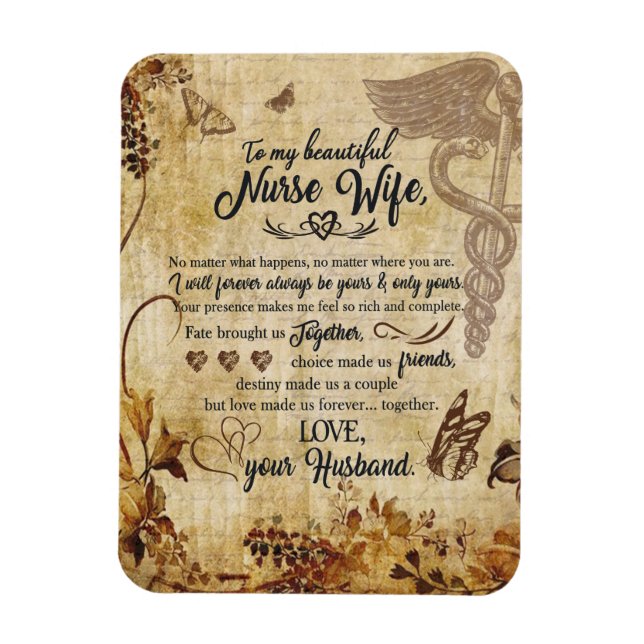Geschenke für die Ehefrau von Krankenschwestern |  Magnet (Vertikal)