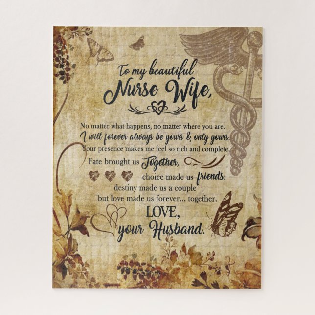 Geschenke für die Ehefrau von Krankenschwestern |  Puzzle (Vertikal)