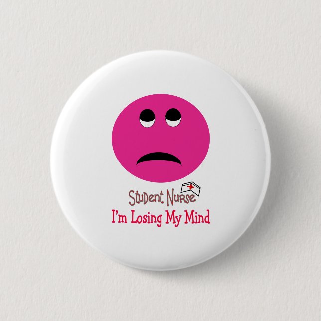 Geschenke für die Funny Student Nurse Face Button (Vorderseite)