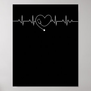 Geschenke für die Krankenpflege Stethoscope Nurse Poster