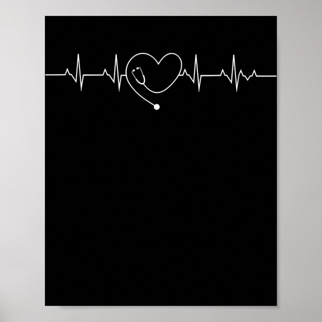 Geschenke für die Krankenpflege Stethoscope Nurse  Poster (Vorne)