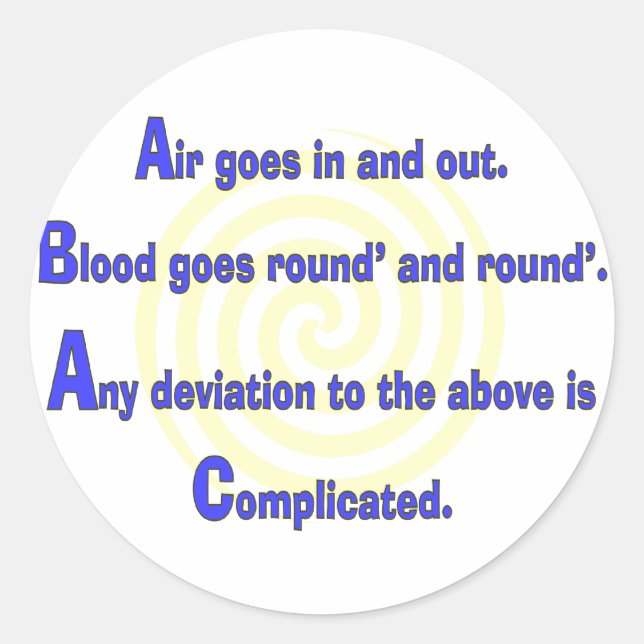 Geschenke für die sonnige Krankenschwester oder At Runder Aufkleber (Vorderseite)