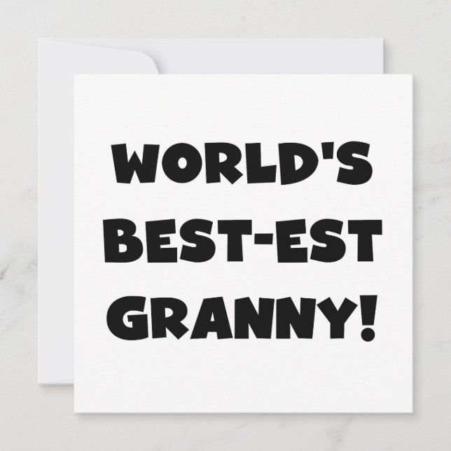 Geschenke für die weltbesten Granny Black Text Tsh (Vorderseite)