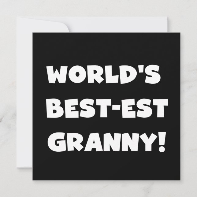 Geschenke für die weltbesten Granny White Text Tsh (Vorderseite)