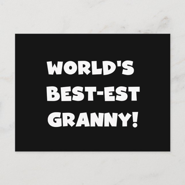 Geschenke für die weltbesten Granny White Text Tsh Postkarte (Vorderseite)