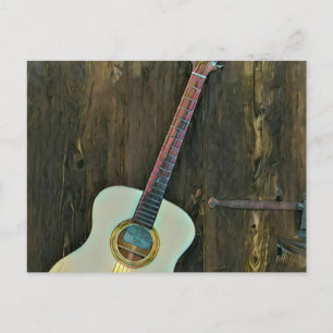 Geschenke für einen Musikergitarrist Postkarte