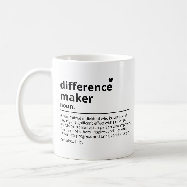Geschenke für einen Unterschied Maker - Wertungsge Kaffeetasse (Links)