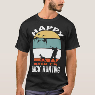 Geschenke für Entenjäger Glücklich, wenn ich Enten T-Shirt