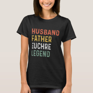 Geschenke für Euchre Spieler Retro Vatertag T-Shirt