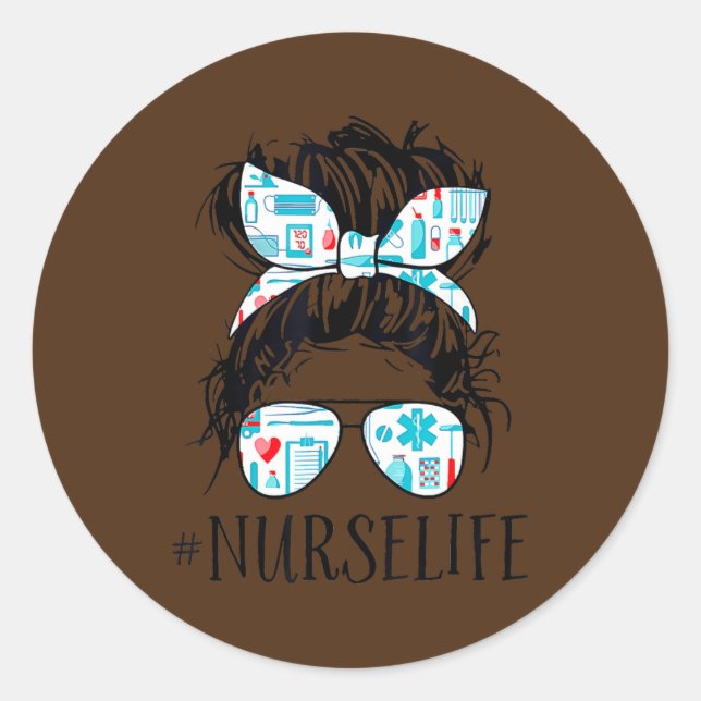 Geschenke für Frauen Mädchen Studenten ER CNA RN Runder Aufkleber (Vorderseite)